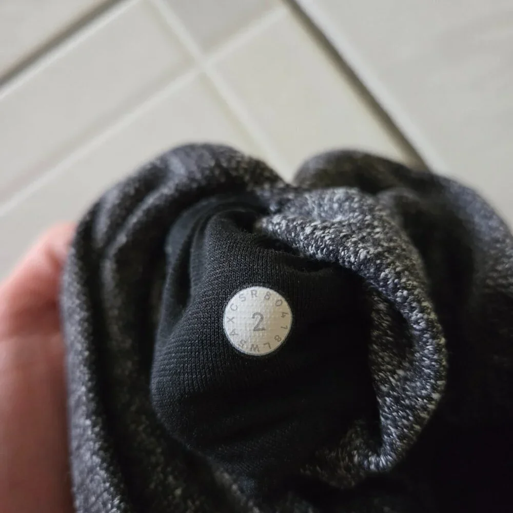 Lululemon Wunder Under High Rise Tights Luon Variegated Knit Heathered Black 2